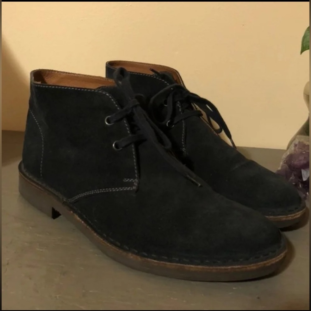 Suede Navy Blue Desert Boots Chukka Kebo Slow Life 9.5 Italian